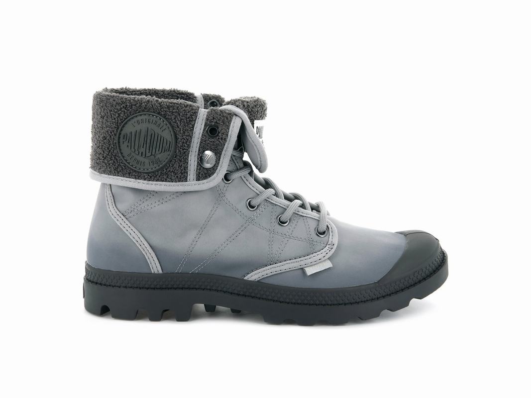 Palladium Pallabrousse Baggy Tx Womens Boots Grey/Dark Grey Australia [SLJMZR-653]